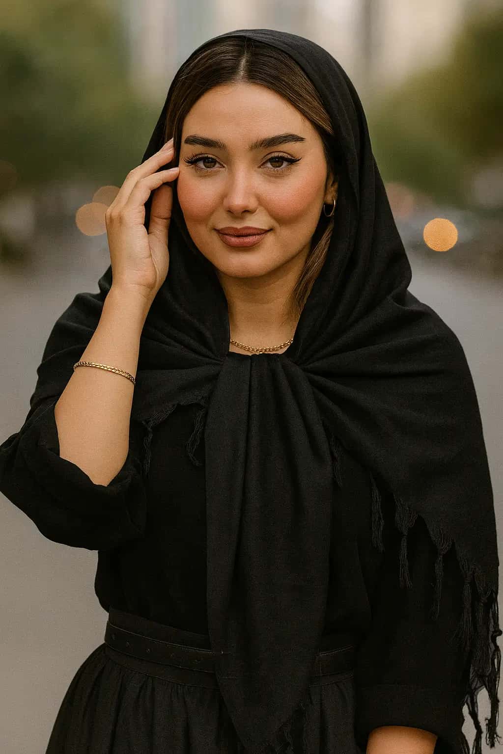 شال نخی ریشه سرخپوستی | انتخابی خاص برای استایل مدرن و چهار فصل - تصویر دوم