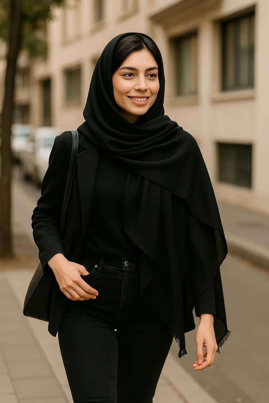 شال وال اسلپ مشکی | ترکیب شیکپوشی، ظرافت و کیفیت - تصویر دوم